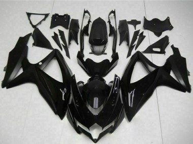 2008-2010 Suzuki GSXR 600/750 Motorcycle Fairings - Glossy Black Matte Black