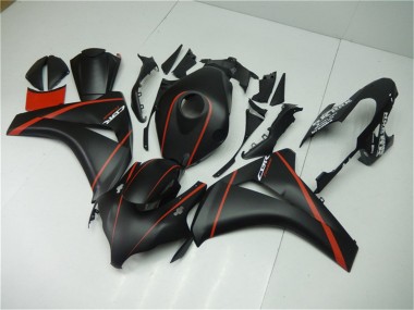 2008-2011 Honda CBR1000RR Motorcycle Fairings - Matte Black Red