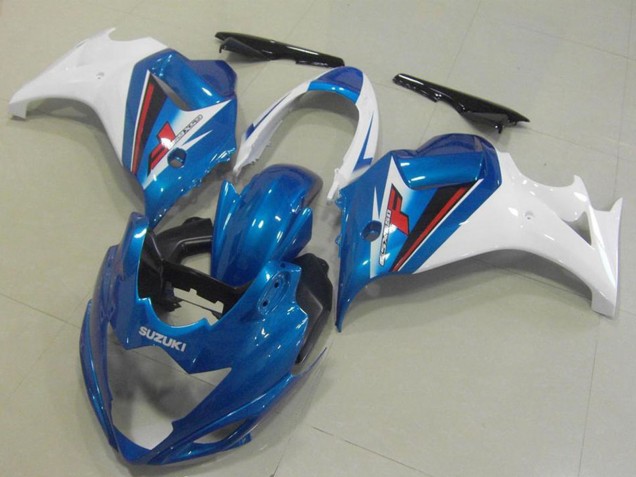 2008-2013 Suzuki GSX650F Motorcycle Fairings - White Blue