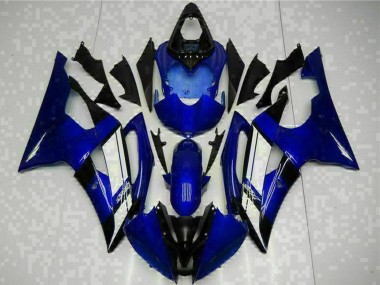2008-2016 Yamaha YZF R6 Motorcycle Fairings - Blue White
