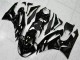 2009-2012 Kawasaki ZX6R Motorcycle Fairings - Glossy Black White Ninja
