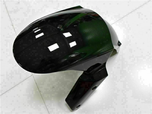 2009-2012 Kawasaki ZX6R Motorcycle Fairings - Glossy Black White Ninja