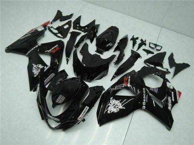 2009-2016 Suzuki GSXR 1000 Motorcycle Fairings - Glossy Black Red Beacon Motul