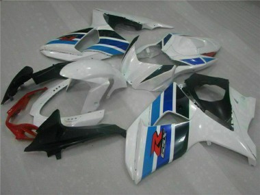 2009-2016 Suzuki GSXR 1000 Full Motorcycle Fairings - White Blue Black