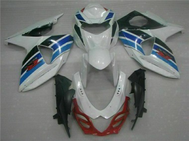 2009-2016 Suzuki GSXR 1000 Full Motorcycle Fairings - White Blue Black