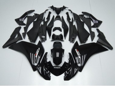2011-2015 Honda CBR250RR Motorcycle Fairings - Glossy Black Matte Black