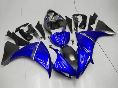 2012-2014 Yamaha YZF R1 Motorcycle Fairings - Blue White Glossy Black