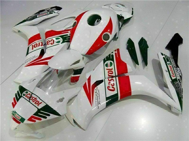 2012-2016 Honda CBR1000RR Motorcycle Fairing - White Red Green Castrol