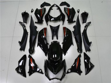 2013-2018 Kawasaki Z800 Motorcycle Fairings - Glossy Black Red Silver