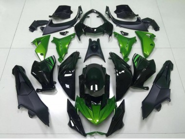 2013-2018 Kawasaki Z800 Motorcycle Fairing - Green Glossy Black