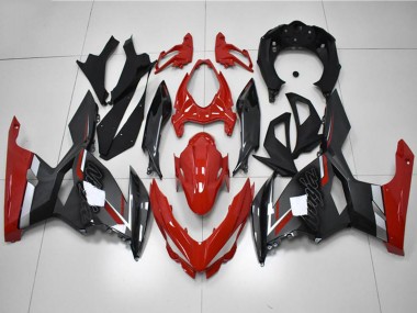2018-2024 Kawasaki EX400 Motorcycle Fairings - Red Grey Black