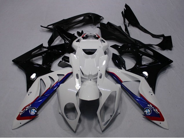 2009-2014 BMW S1000RR Motorcycle Fairings - White Blue Glossy Black