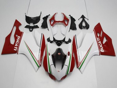 2011-2014 Ducati 1199 Bike Fairings - White Red Black Green