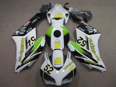 2004-2005 Honda CBR1000RR Motorcycle Fairings - White Yellow Green Glossy Black Hannspree 52