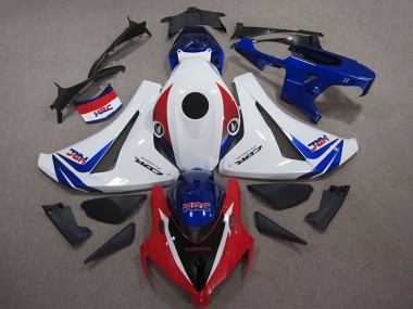 2008-2011 Honda CBR1000RR Motorcycle Fairings Kits - White Red Blue HRC