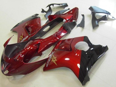 1996-2007 Honda CBR1100XX Blackbird Motorcycle Fairings - Candy Red Glossy Black