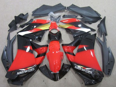 2011-2016 Honda CBR125R Motorcycle Fairings - Red Gold Glossy Black