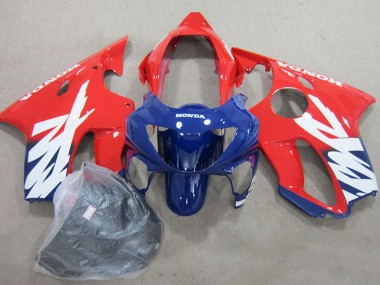 1999-2000 Honda CBR600 F4 Motorcycle Fairings - Red Dark Blue