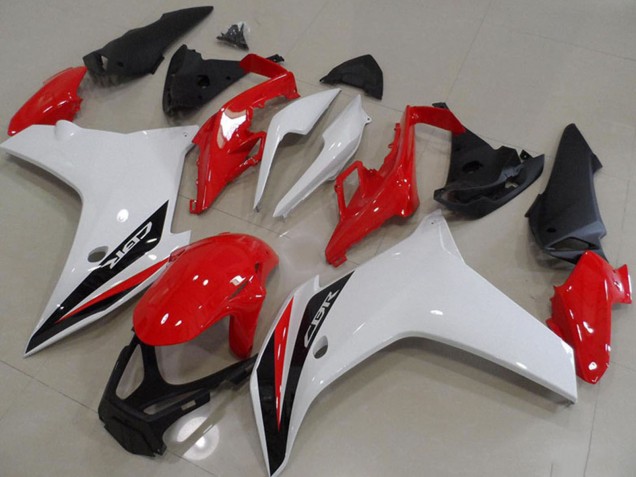 2011-2013 Honda CBR600F Motorcycle Fairings - White Red Glossy Black