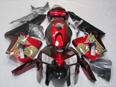 2005-2006 Honda CBR600RR Motorcycle Fairing - Black Red