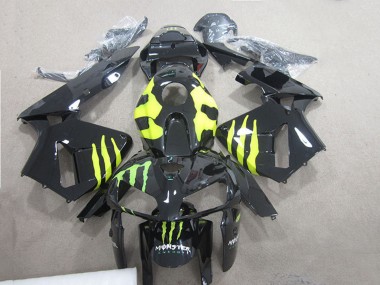 2005-2006 Honda CBR600RR Motorcycle Fairings - Glossy Black Green Monster