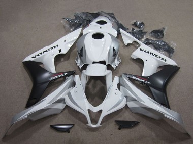 2007-2008 Honda CBR600RR Bike Fairings - White Matte Black