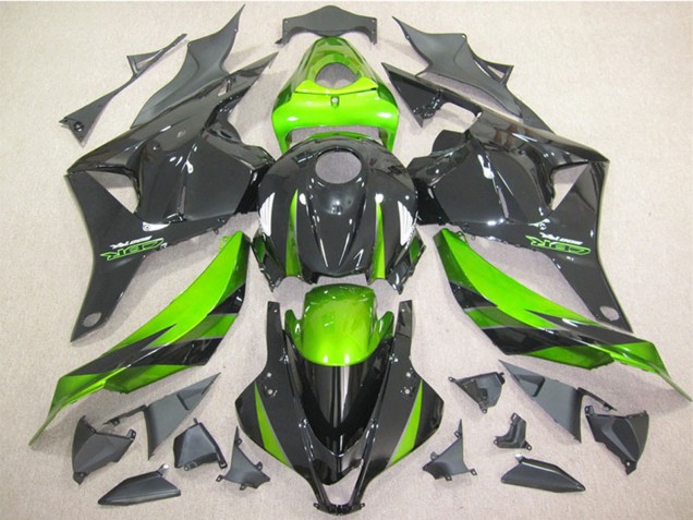 2009-2012 Honda CBR600RR Motorcycle Fairing - Green Glossy Black