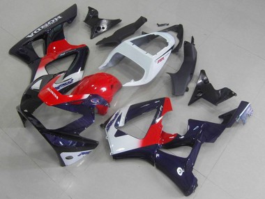 2000-2001 Honda CBR900RR 929 Motorcycle Fairings - White Red Dark Blue