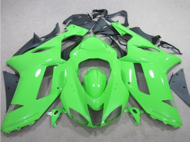 2007-2008 Kawasaki ZX6R Motorcycle Fairings - Green