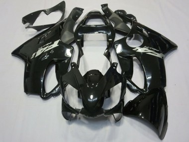 2001-2003 Honda CBR600 F4i Motorcycle Fairings - Glossy Black Silver Decal