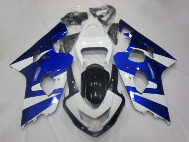 2004-2005 Suzuki GSXR 600 / GSXR 750 Motorcycle Fairings - White Blue Black OEM Style
