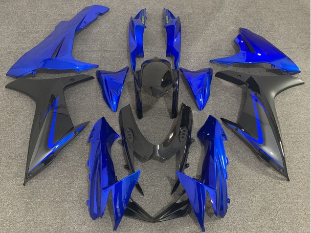 2011-2024 Suzuki GSXR 600 / GSXR 750 Motorcycle Fairings - Blue Black Grey