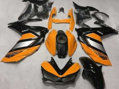 2015-2018 Yamaha R3 Motorcycle Fairings - Orange Silver Glossy Black