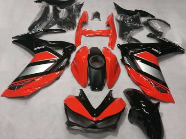 2015-2018 Yamaha R3 Motorcycle Fairings - Red Silver Glossy Black