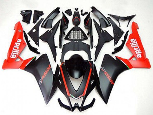 2012-2019 Aprilia RS4 125 Motorcycle Fairings - Red Matte Black