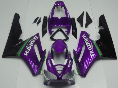 2009-2012 Triumph Daytona 675 Motorcycle Fairings - Purple Green Glossy Black