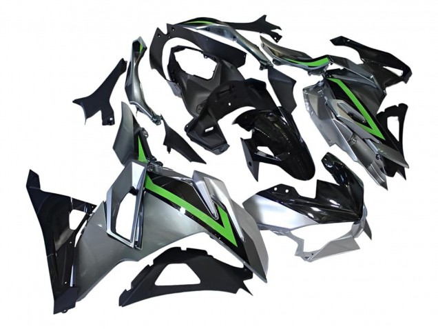 2024-2026 Kawasaki Ninja 500 EX500R Motorcycle Fairings - Grey Green Black