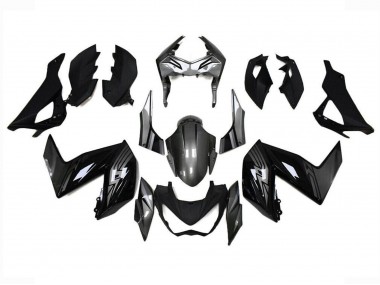 2015-2016 Kawasaki Z250/Z300 Motorcycle Fairings - Glossy Black Grey