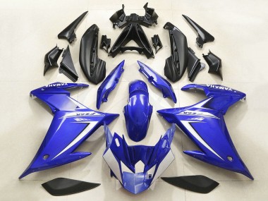 2009-2015 Yamaha FZ6R Motorcycle Fairing - Blue White