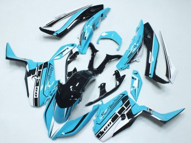 2017-2021 Yamaha XMAX300 Motorcycle Fairings - Sky Blue Glossy Black
