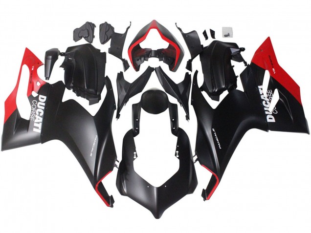 2020-2024 Ducati Panigale V2 Motorcycle Fairings - Red Matte Black Corse