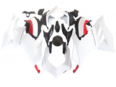 2020-2024 Ducati Panigale V2 Motorcycle Fairings - White Red Matte Black
