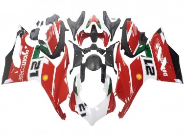 2020-2024 Ducati Panigale V2 Motorcycle Fairings - White Red Green Matte Black Corse 21