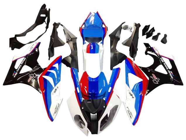 2009-2014 BMW S1000RR Full Motorcycle Fairings - White Red Blue Glossy Black