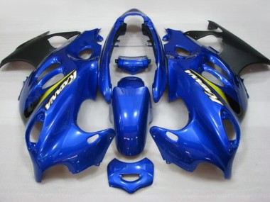 2004-2006 Suzuki GSX600F/GSX750F Motorcycle Fairings - Blue Yellow Matte Black Katana