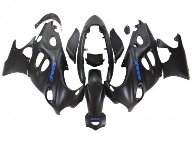 2004-2006 Suzuki GSX600F/GSX750F Motorcycle Fairings - Matte Black with Blue Logo