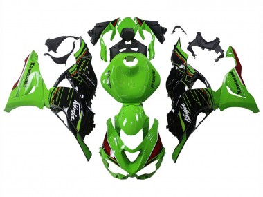 2023-2025 Kawasaki ZX6R Motorcycle Fairings - Green Black