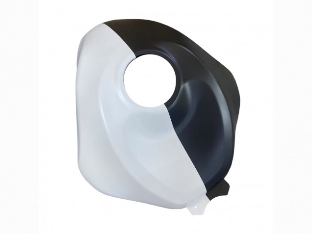 2023-2025 Kawasaki ZX6R Motorcycle Fairings - Black White with Flower