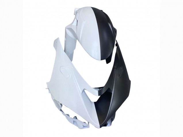 2023-2025 Kawasaki ZX6R Motorcycle Fairings - Black White with Flower
