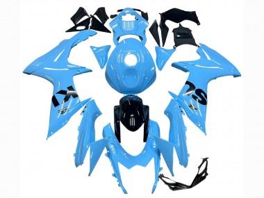 2011-2024 Suzuki GSXR 600 / GSXR 750 Motorcycle Fairings - Light Blue Black